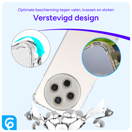 Oppo Find X8 Hoesje Schokbestendig en Dun TPU Back Cover Transparant afbeelding 5