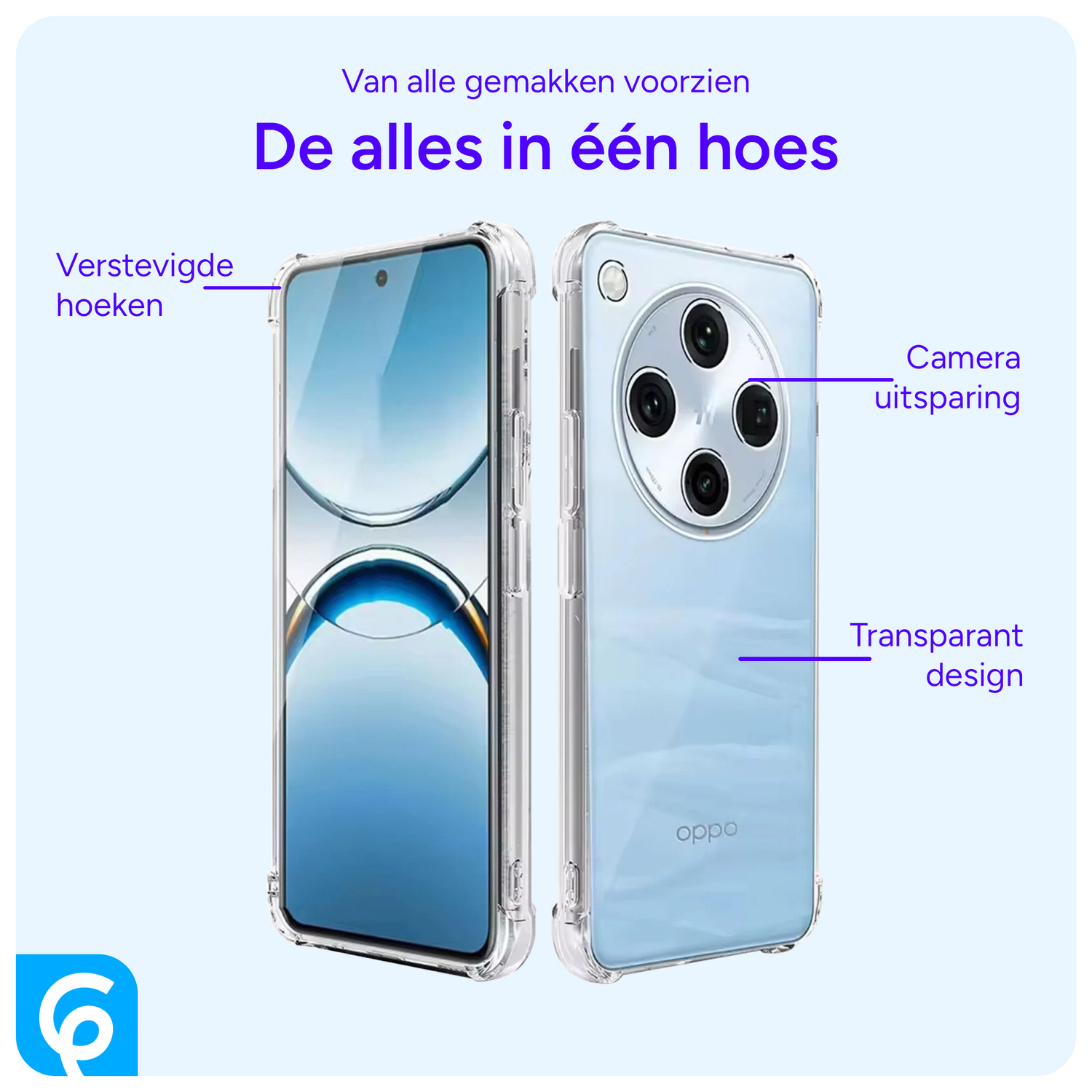 Oppo Find X8 Pro Hoesje Schokbestendig en Dun TPU Back Cover Transparant afbeelding 2