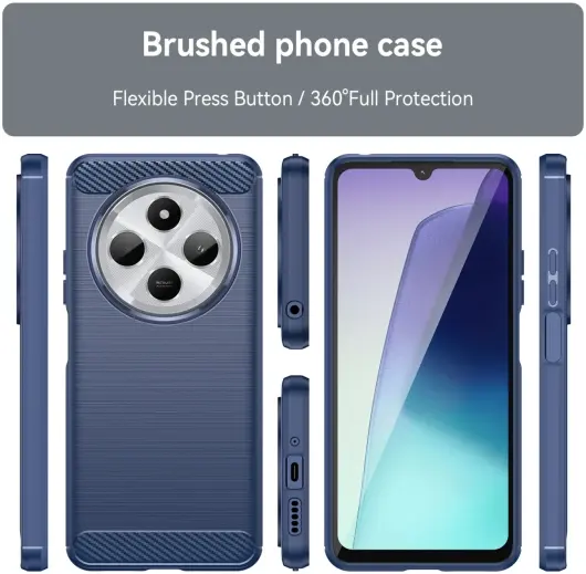 Xiaomi Redmi 14C Hoesje Geborsteld TPU Flexibele Back Cover Blauw afbeelding 7