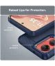 Motorola Moto G35 Hoesje Geborsteld TPU Flexibele Back Cover Blauw