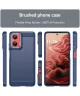 Motorola Moto G35 Hoesje Geborsteld TPU Flexibele Back Cover Blauw