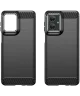 Motorola Moto G55 Hoesje Geborsteld TPU Flexibele Back Cover Zwart