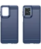 Motorola Moto G55 Hoesje Geborsteld TPU Flexibele Back Cover Blauw