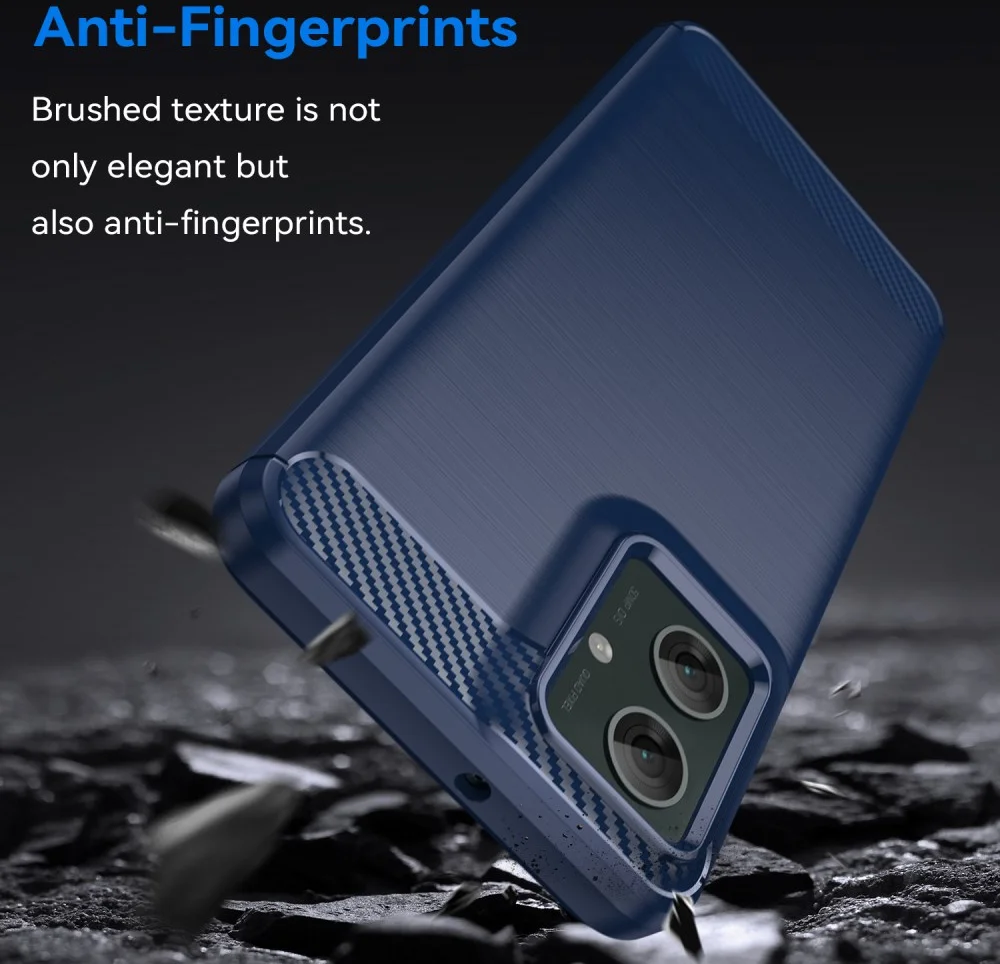 Motorola Moto G55 Hoesje Geborsteld TPU Flexibele Back Cover Blauw afbeelding 4