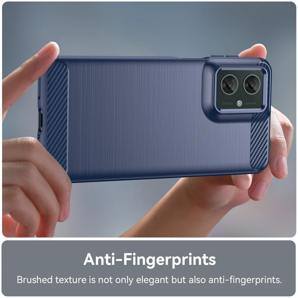 Motorola Moto G55 Hoesje Geborsteld TPU Flexibele Back Cover Blauw afbeelding 6