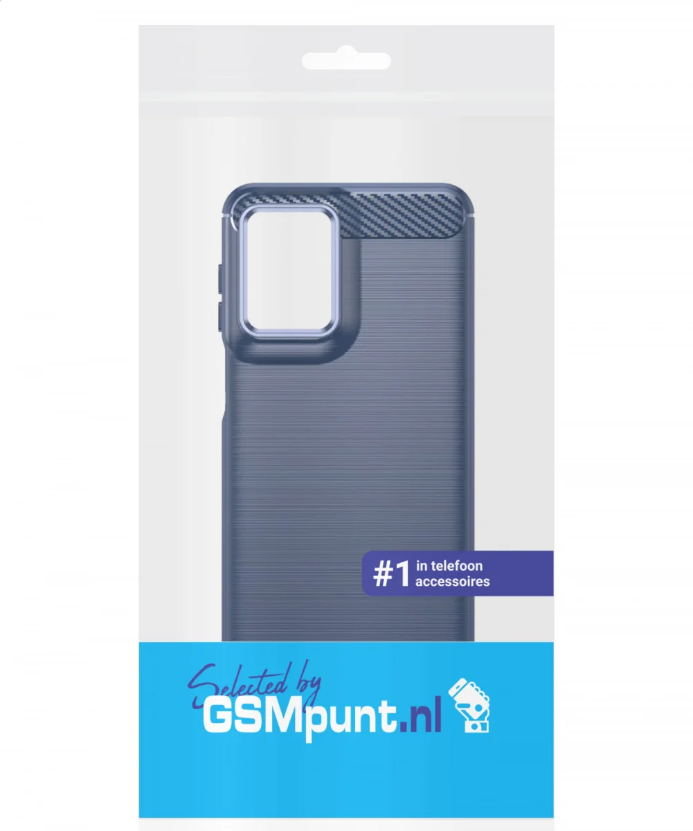 Motorola Moto G55 Hoesje Geborsteld TPU Flexibele Back Cover Blauw afbeelding 10