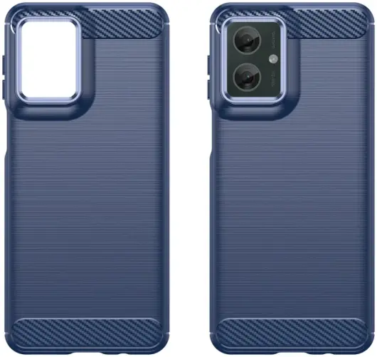 Motorola Moto G55 Hoesje Geborsteld TPU Flexibele Back Cover Blauw afbeelding 2