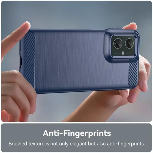 Motorola Moto G55 Hoesje Geborsteld TPU Flexibele Back Cover Blauw afbeelding 6