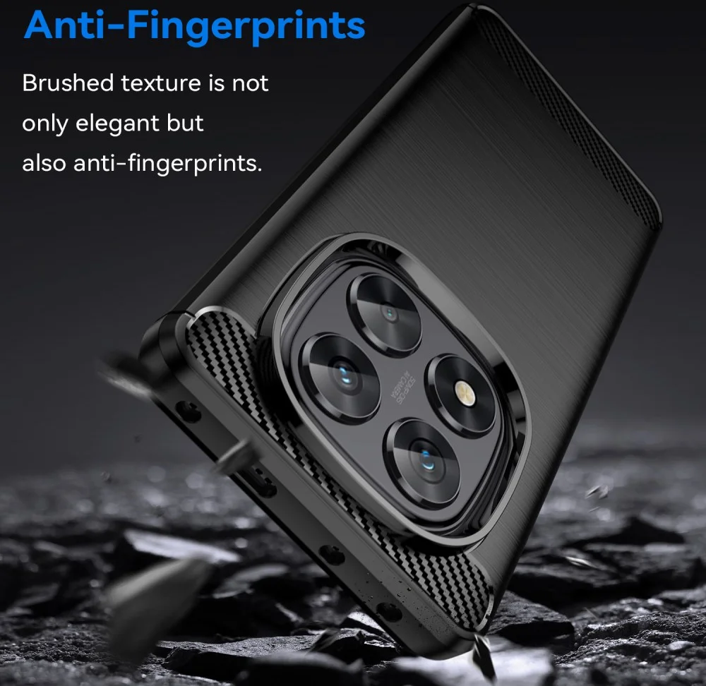 Xiaomi Poco X7 / Redmi Note 14 Pro 5G Hoesje Geborsteld TPU Back Cover Zwart afbeelding 5