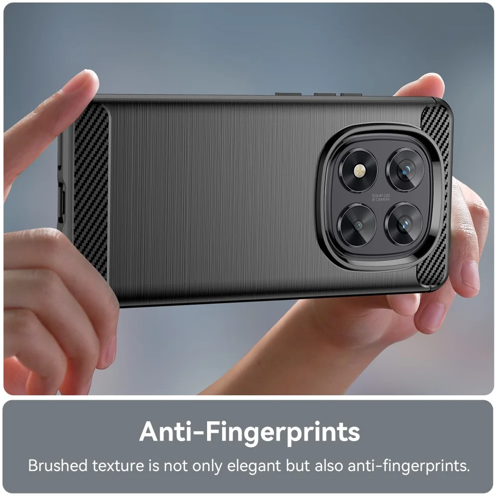 Xiaomi Poco X7 / Redmi Note 14 Pro 5G Hoesje Geborsteld TPU Back Cover Zwart afbeelding 7