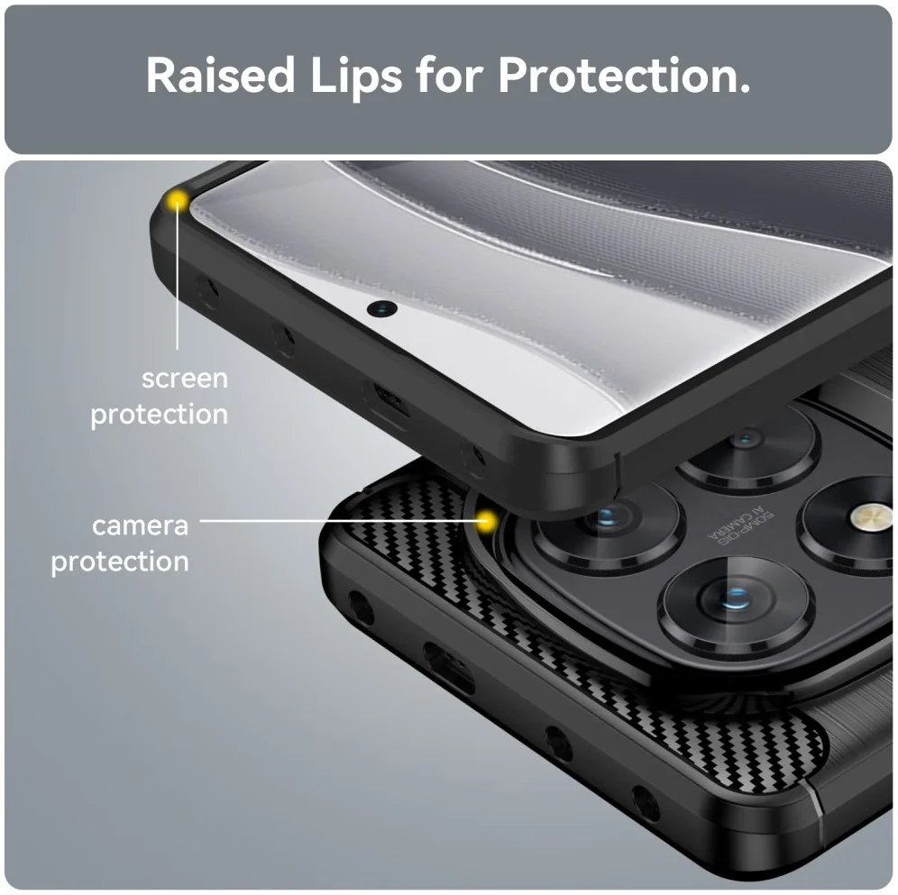 Xiaomi Poco X7 / Redmi Note 14 Pro 5G Hoesje Geborsteld TPU Back Cover Zwart afbeelding 8