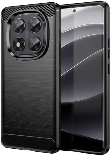 Xiaomi Poco X7 / Redmi Note 14 Pro 5G Hoesje Geborsteld TPU Back Cover Zwart afbeelding 1