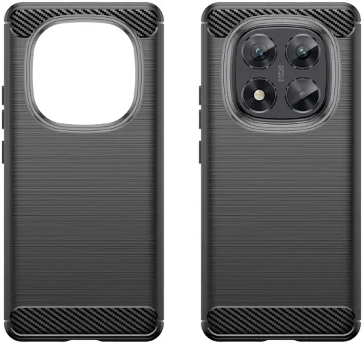 Xiaomi Poco X7 / Redmi Note 14 Pro 5G Hoesje Geborsteld TPU Back Cover Zwart afbeelding 2