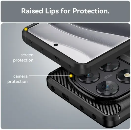 Xiaomi Poco X7 / Redmi Note 14 Pro 5G Hoesje Geborsteld TPU Back Cover Zwart afbeelding 8