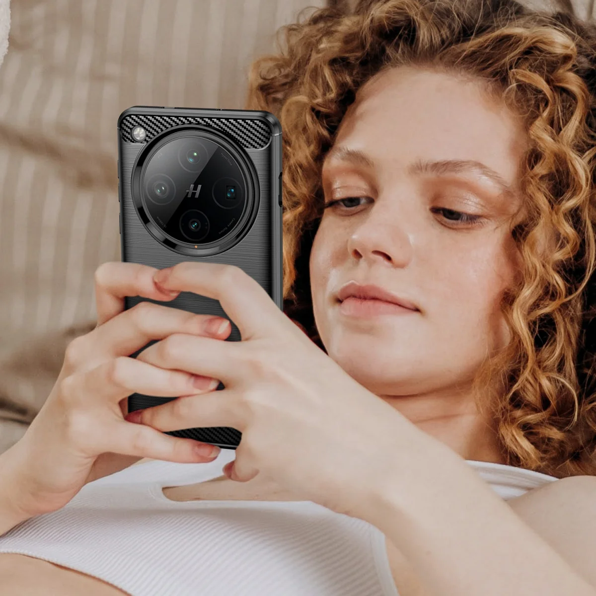Oppo Find X8 Pro Hoesje Geborsteld TPU Flexibele Back Cover Zwart afbeelding 8