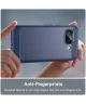 Google Pixel 9a Hoesje Geborsteld TPU Flexibele Back Cover Blauw