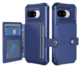 Google Pixel 9a Hoesje 3-in-1 Pasjes Portemonnee Back Cover Blauw