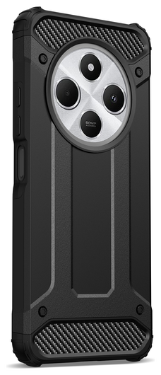 Xiaomi Redmi 14C Hoesje Shock Proof Hybride Back Cover Zwart afbeelding 5