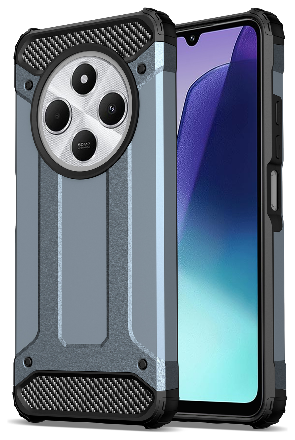 Xiaomi Redmi 14C Hoesje Shock Proof Hybride Back Cover Blauw afbeelding 9