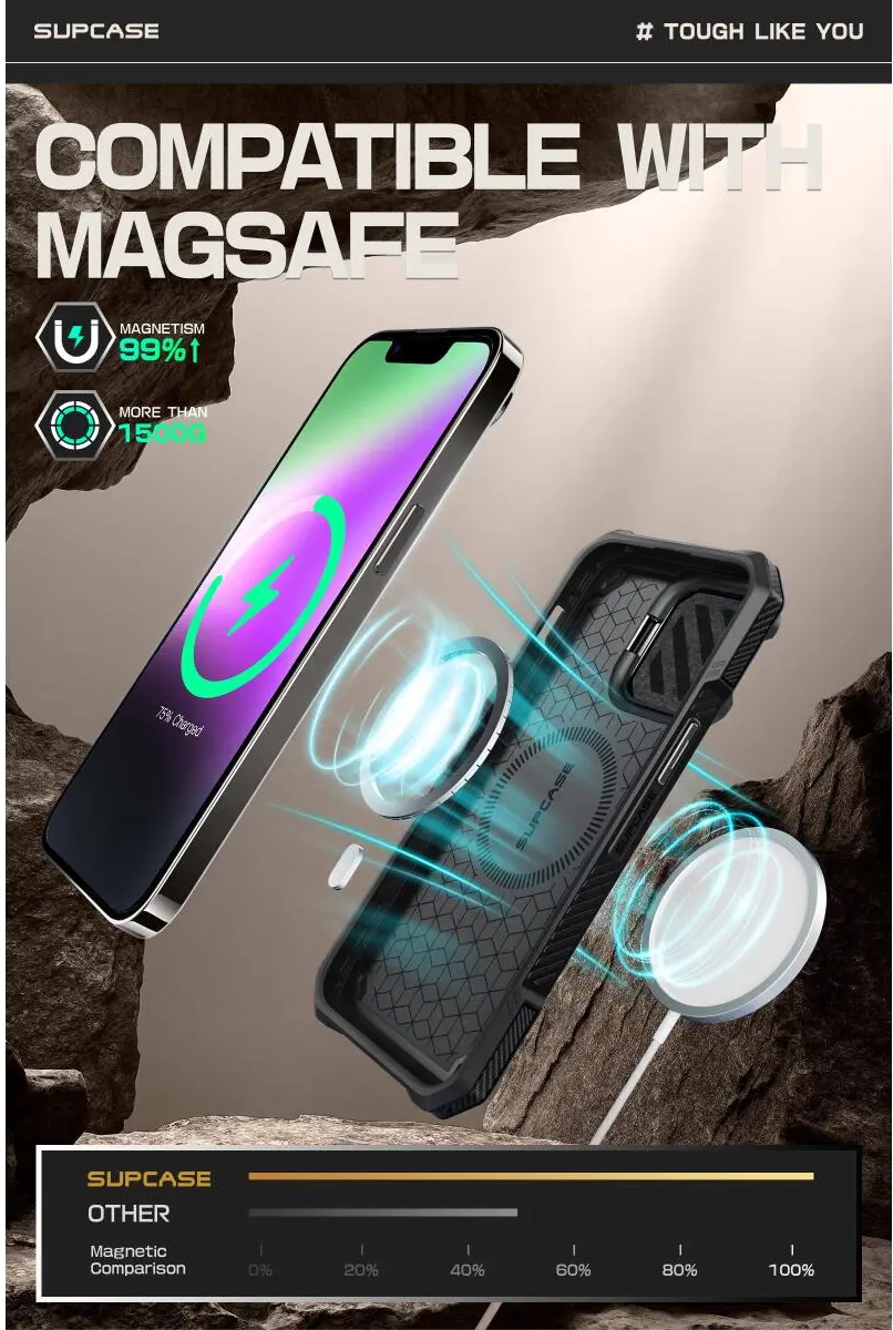 SUPCASE UB Pro MagXT Apple iPhone 16e Hoesje Camera Protector Zwart afbeelding 7