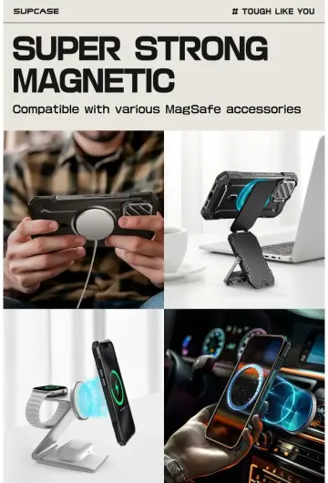 SUPCASE UB Pro MagXT Apple iPhone 16e Hoesje Camera Protector Zwart afbeelding 8