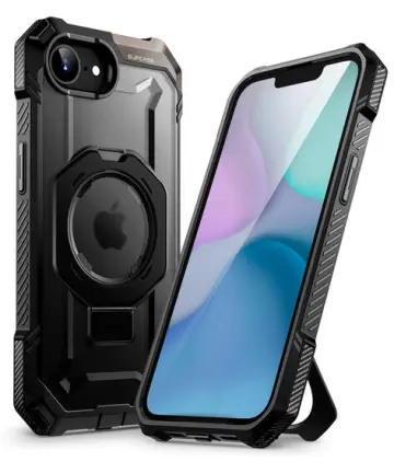 SUPCASE UB Pro Apple iPhone 16e Hoesje Full Protect Kickstand Zwart Hoesjes