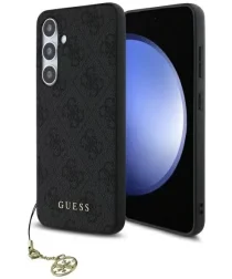 Guess Samsung Galaxy S24 FE Hoesje Charm Back Cover Grijs