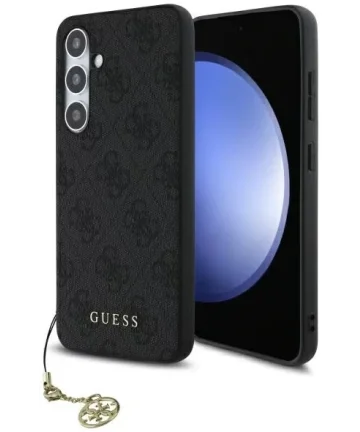 Guess Samsung Galaxy S24 FE Hoesje Charm Back Cover Grijs Hoesjes