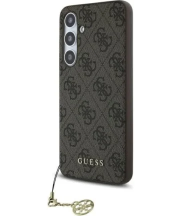 Guess Samsung Galaxy S24 FE Hoesje Charm Back Cover Bruin Hoesjes