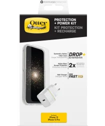 OtterBox iPhone 12/12 Pro Set - Symmetry Hoesje + Alpha Glass + Lader 20W