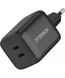 OtterBox Dual Port 65W GaN USB-C Oplader Power Delivery Snellader Zwart