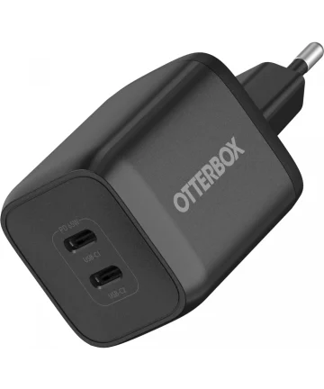 OtterBox Dual Port 65W GaN USB-C Oplader Power Delivery Snellader Zwart Opladers