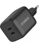 OtterBox Dual Port 65W GaN USB-C Oplader Power Delivery Snellader Zwart