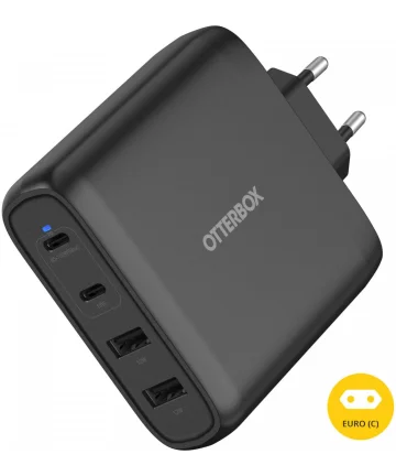 OtterBox 100W GaN USB/USB-C Oplader Power Delivery Snellader Zwart Opladers