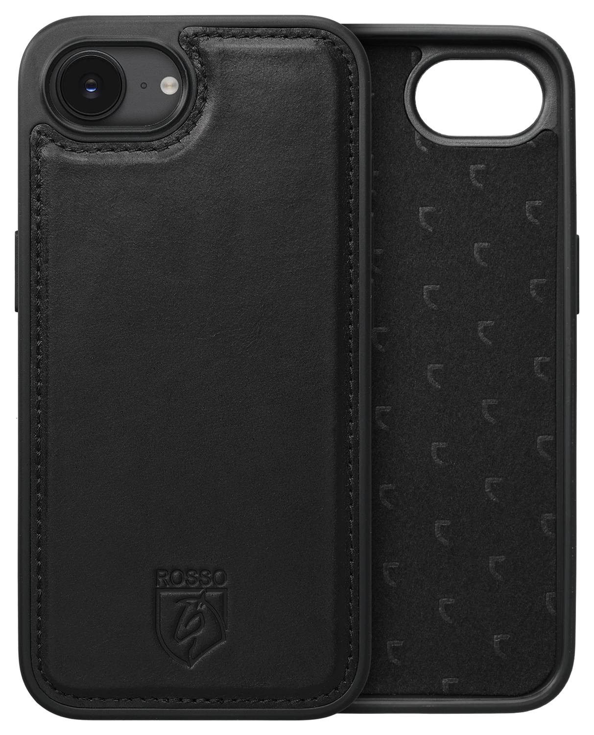 Rosso Elite Apple iPhone 16e Hoesje met MagSafe Book Case Echt Leer Zwart afbeelding 8