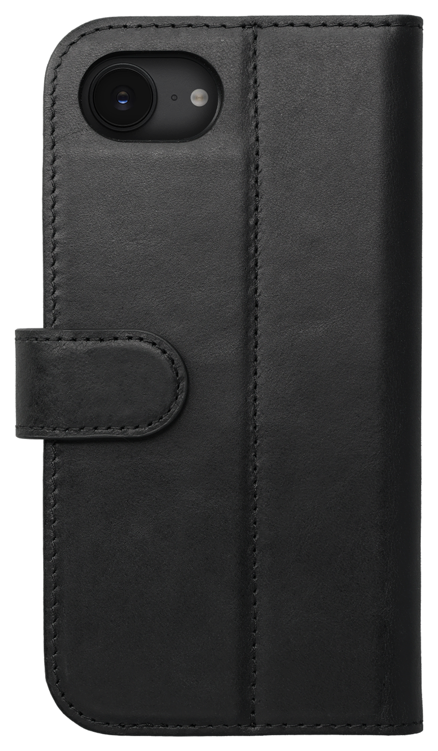 Rosso Elite Apple iPhone 16e Hoesje met MagSafe Book Case Echt Leer Zwart afbeelding 9