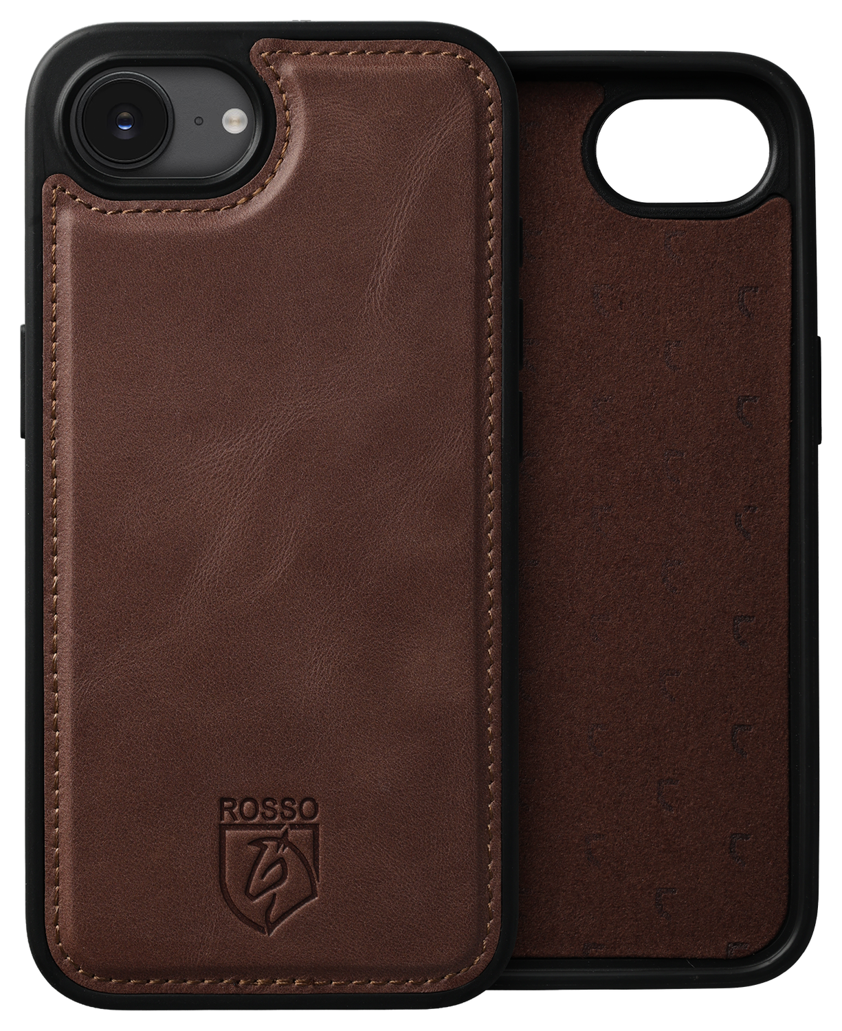 Rosso Elite Apple iPhone 16e Hoesje met MagSafe Book Case Echt Leer Bruin afbeelding 8