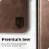 Rosso Elite Apple iPhone 16e Hoesje met MagSafe Book Case Echt Leer Bruin afbeelding 4