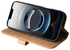 Rosso Elite Apple iPhone 16e Hoesje met MagSafe Book Case Echt Leer Lichtbruin afbeelding 9