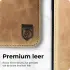 Rosso Elite Apple iPhone 16e Hoesje met MagSafe Book Case Echt Leer Lichtbruin afbeelding 4