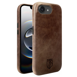 Rosso Elite Apple iPhone 16e Hoesje Leer Back Cover MagSafe Bruin