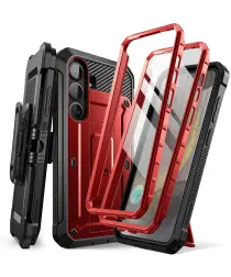 SUPCASE UB Pro Samsung Galaxy S25 Hoesje Full Protect Kickstand Rood