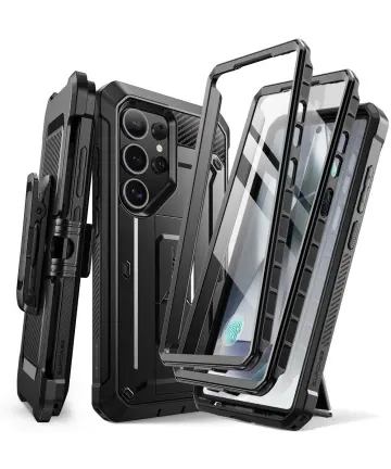 SUPCASE UB Pro Samsung Galaxy S25 Ultra Hoesje Full Protect Kickstand Zwart Hoesjes