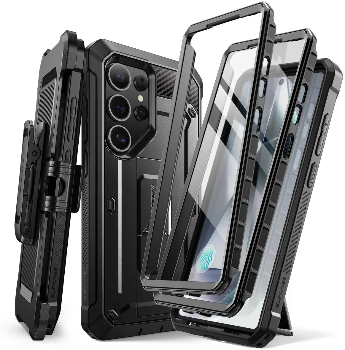 SUPCASE UB Pro Samsung Galaxy S25 Ultra Hoesje Full Protect Kickstand Zwart afbeelding 1