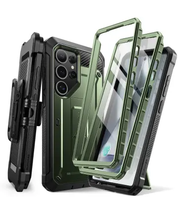 SUPCASE UB Pro Samsung Galaxy S25 Ultra Hoesje Full Protect Kickstand Groen Hoesjes