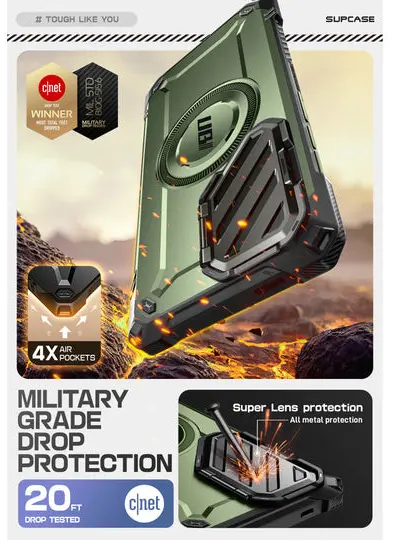 SUPCASE UB Pro MagXT Samsung Galaxy S25 Ultra Hoesje Camera Protector Groen afbeelding 10