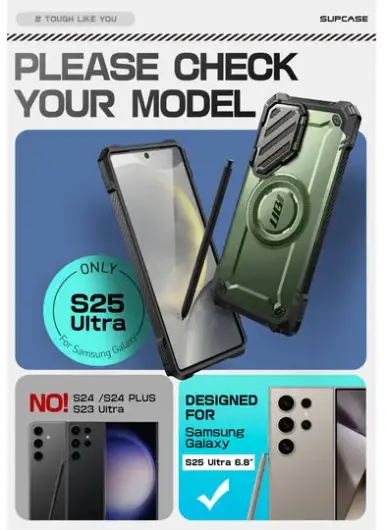 SUPCASE UB Pro MagXT Samsung Galaxy S25 Ultra Hoesje Camera Protector Groen afbeelding 4