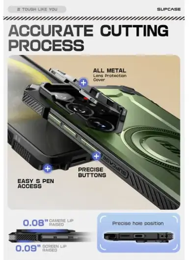 SUPCASE UB Pro MagXT Samsung Galaxy S25 Ultra Hoesje Camera Protector Groen afbeelding 6