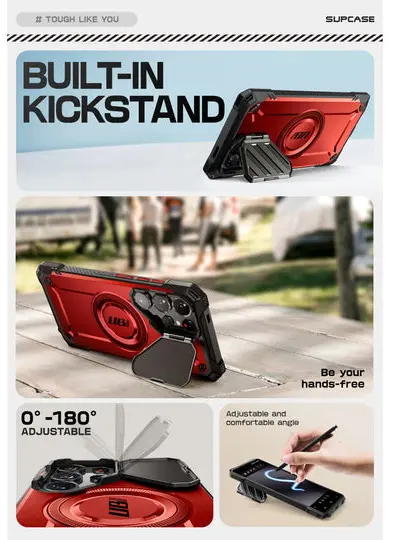 SUPCASE UB Pro MagXT Samsung Galaxy S25 Ultra Hoesje Camera Protector Rood afbeelding 10