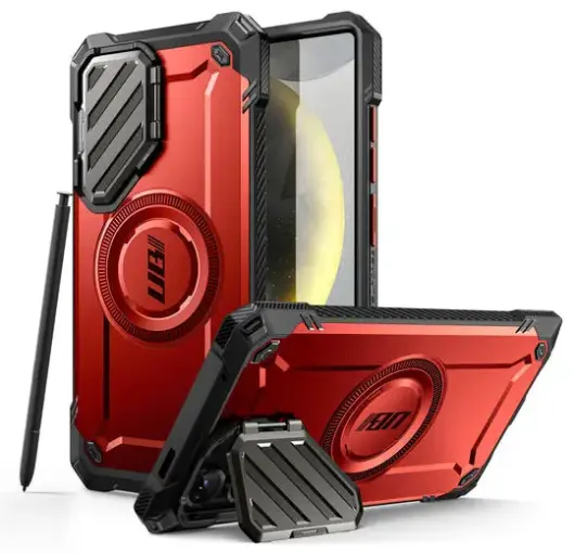SUPCASE UB Pro MagXT Samsung Galaxy S25 Ultra Hoesje Camera Protector Rood afbeelding 1